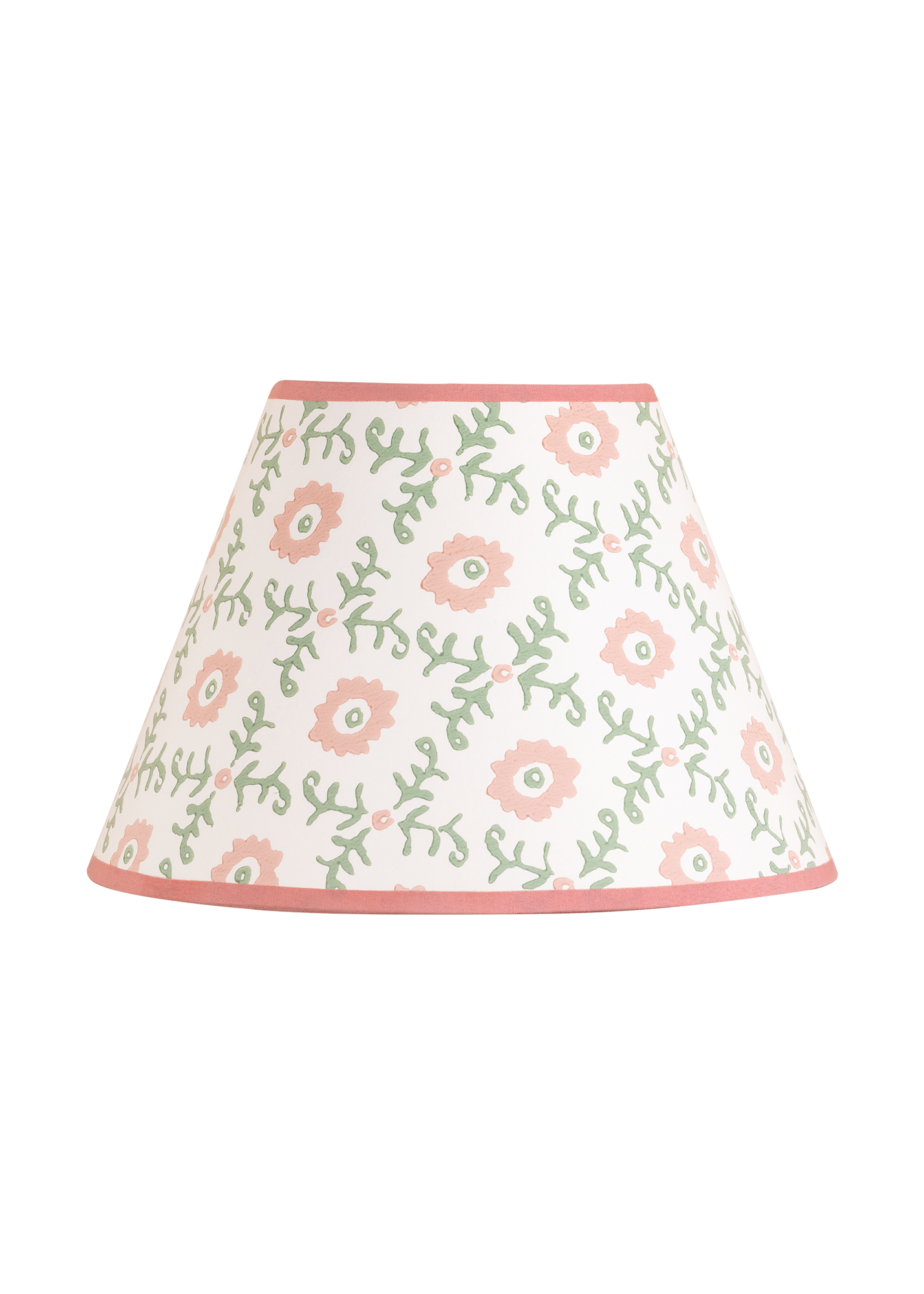 Folk Flower Lampshade ~ Pink / Green