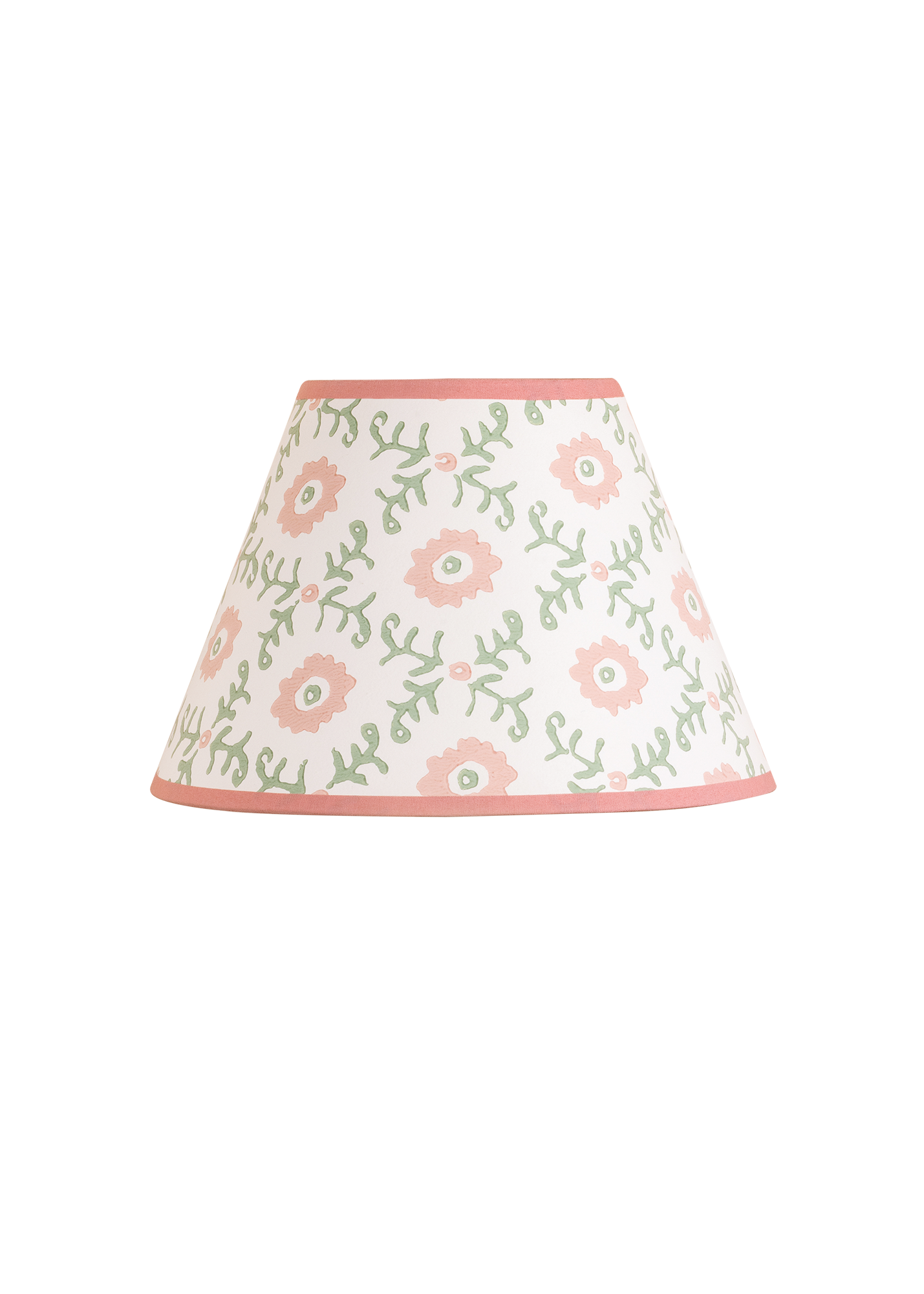 Folk Flower Lampshade ~ Pink / Green