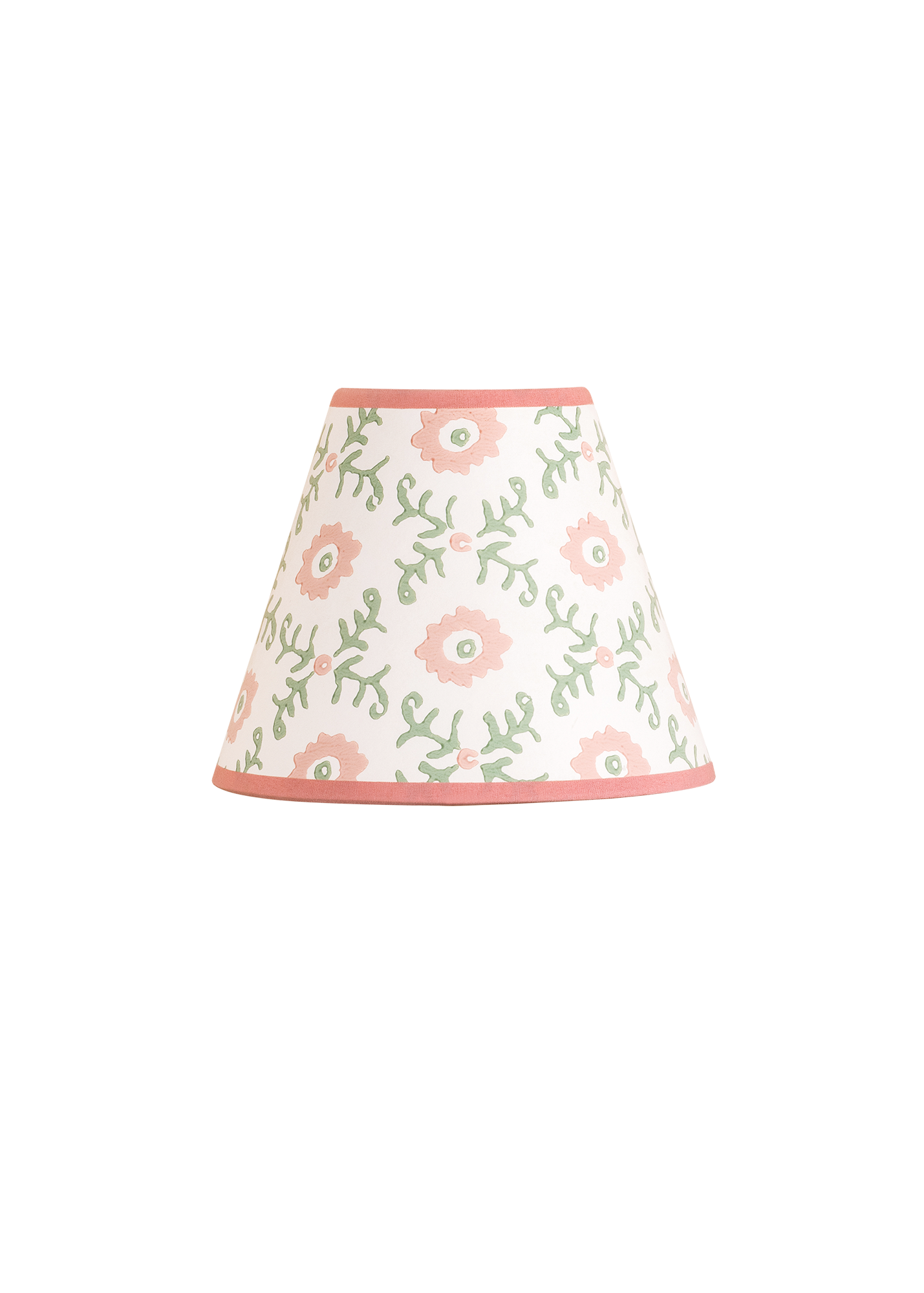 Folk Flower Lampshade ~ Pink / Green