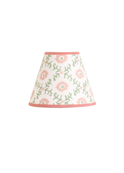 Folk Flower Lampshade ~ Pink / Green