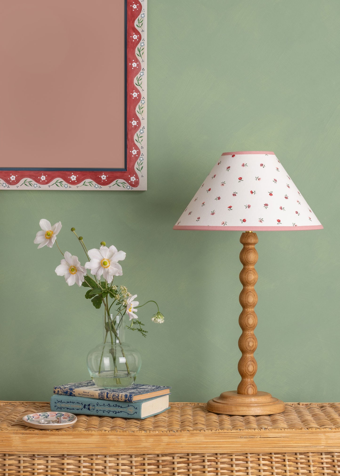 Petites Fleurs Cone Lampshade ~ Berry